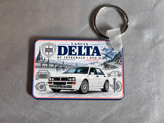 Lancia delta Integrale HF EVO 2  keyring - 1 key ring _ Free postage